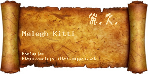 Melegh Kitti névjegykártya